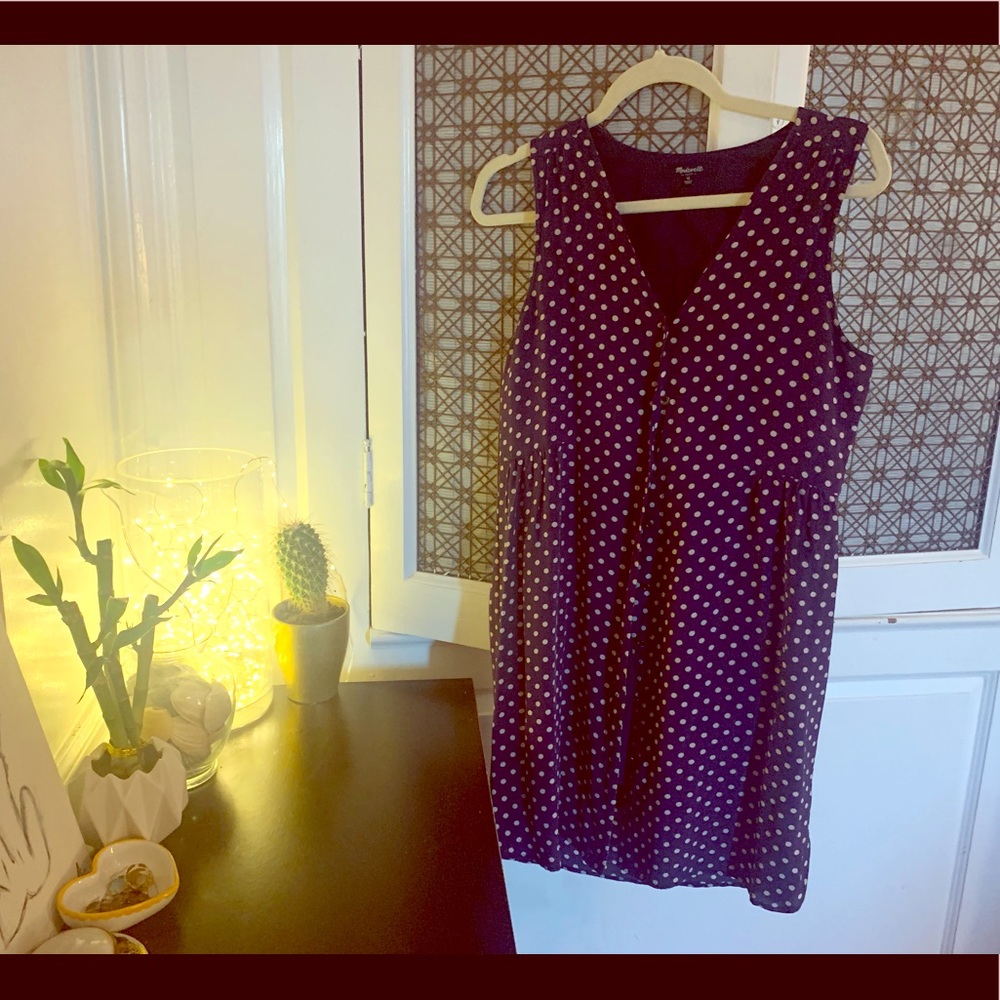 MADEWELL silk polka dot dress